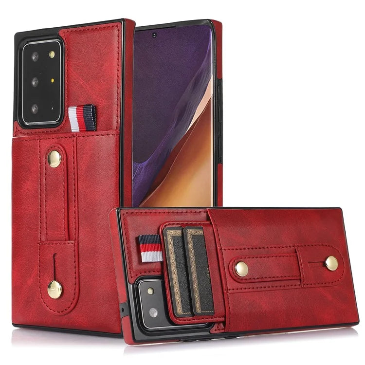 For Samsung Galaxy Note20 Ultra 5G / Note20 Ultra Cell Phone Case Anti-drop Kickstand Cover with Card Holder