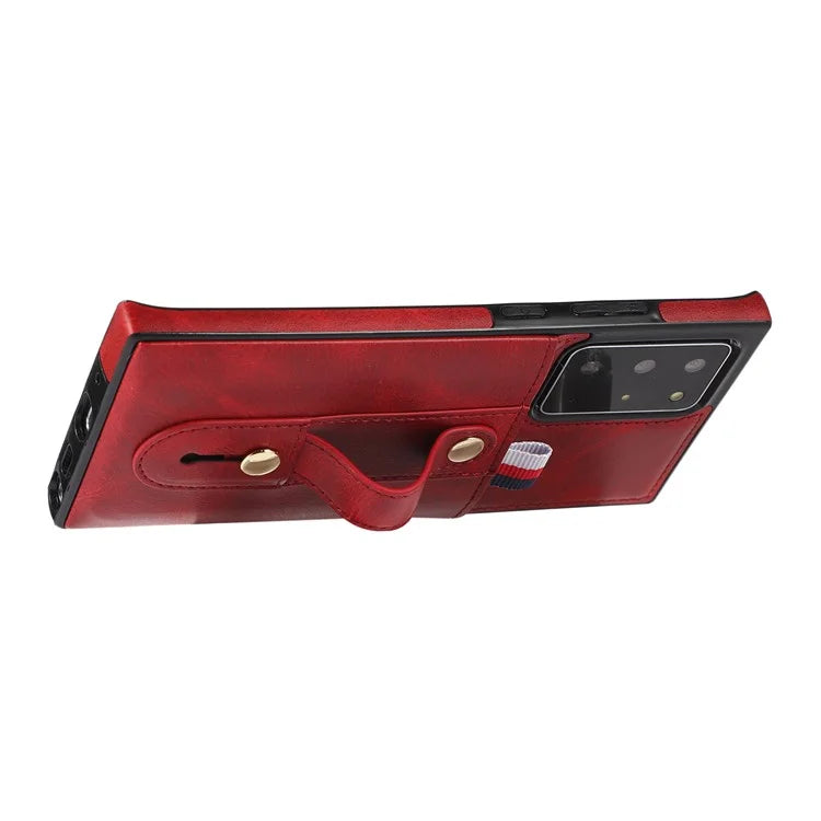 For Samsung Galaxy Note20 Ultra 5G / Note20 Ultra Cell Phone Case Anti-drop Kickstand Cover with Card Holder