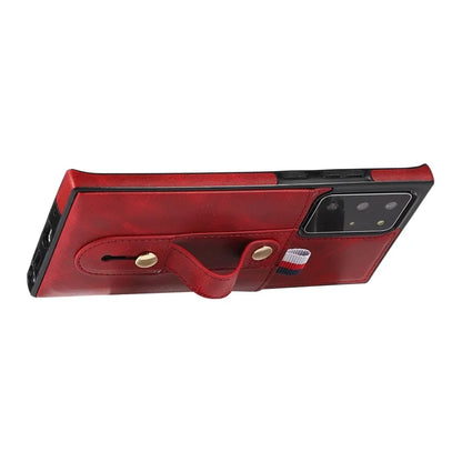 For Samsung Galaxy Note20 Ultra 5G / Note20 Ultra Cell Phone Case Anti-drop Kickstand Cover with Card Holder