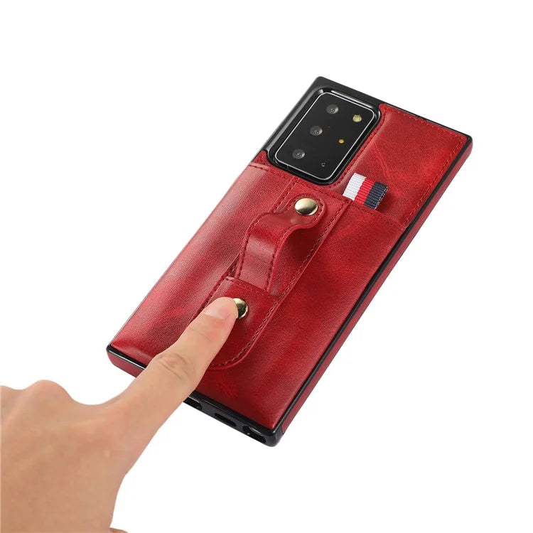 For Samsung Galaxy Note20 Ultra 5G / Note20 Ultra Cell Phone Case Anti-drop Kickstand Cover with Card Holder
