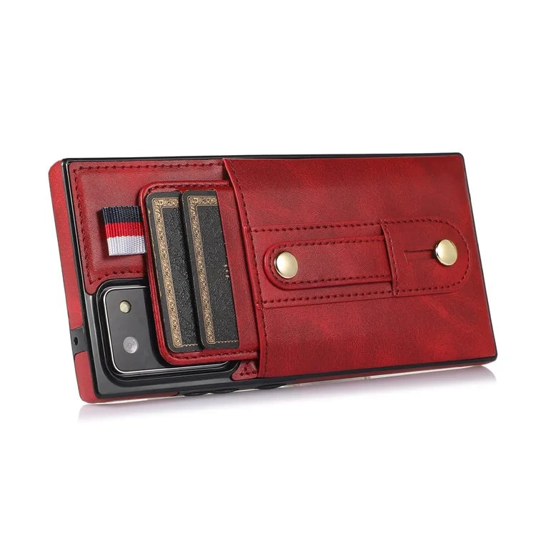 For Samsung Galaxy Note20 Ultra 5G / Note20 Ultra Cell Phone Case Anti-drop Kickstand Cover with Card Holder