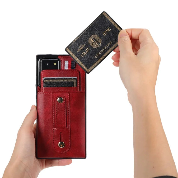 For Samsung Galaxy Note20 Ultra 5G / Note20 Ultra Cell Phone Case Anti-drop Kickstand Cover with Card Holder