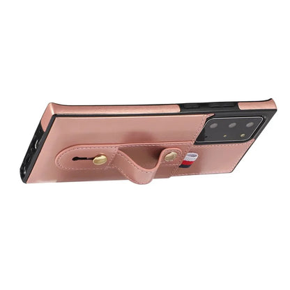 For Samsung Galaxy Note20 Ultra 5G / Note20 Ultra Cell Phone Case Anti-drop Kickstand Cover with Card Holder