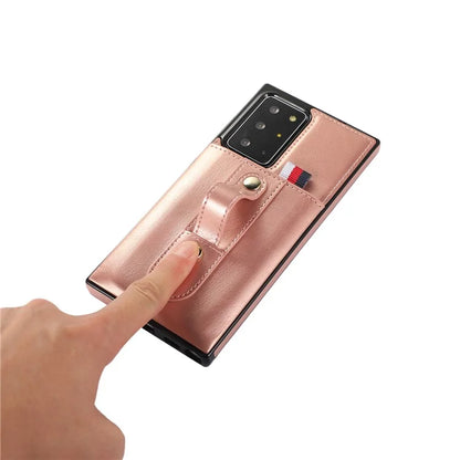 For Samsung Galaxy Note20 Ultra 5G / Note20 Ultra Cell Phone Case Anti-drop Kickstand Cover with Card Holder