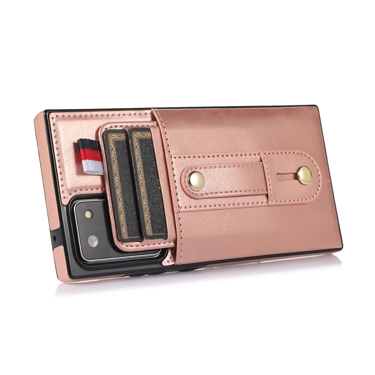 For Samsung Galaxy Note20 Ultra 5G / Note20 Ultra Cell Phone Case Anti-drop Kickstand Cover with Card Holder