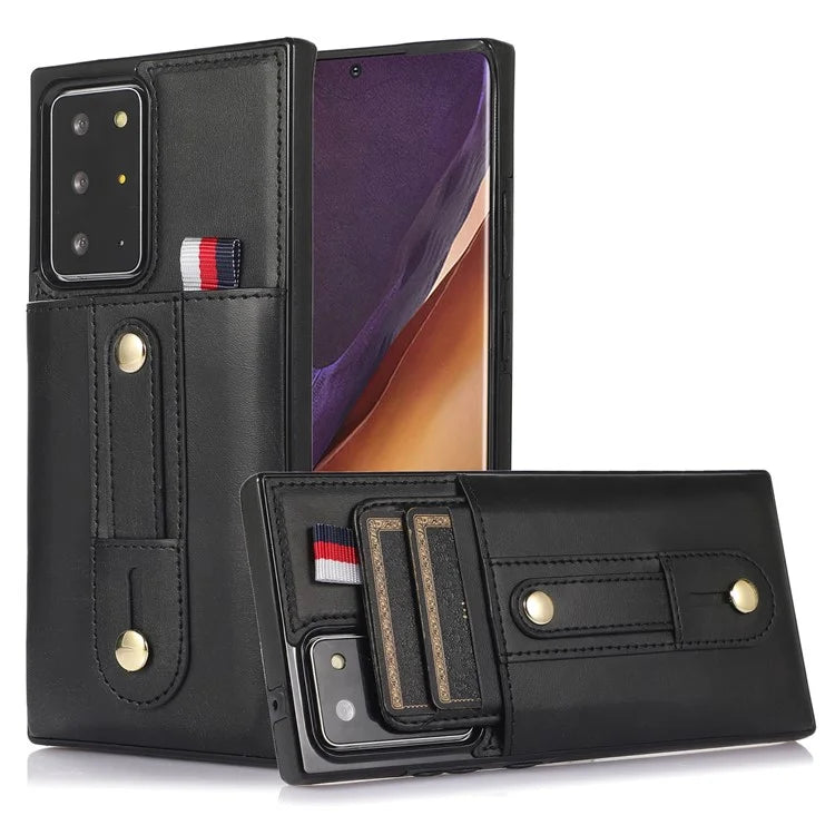 For Samsung Galaxy Note20 Ultra 5G / Note20 Ultra Cell Phone Case Anti-drop Kickstand Cover with Card Holder