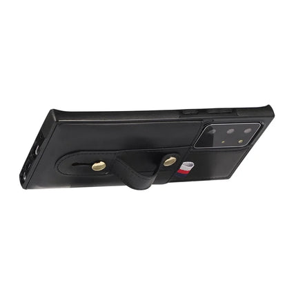 For Samsung Galaxy Note20 Ultra 5G / Note20 Ultra Cell Phone Case Anti-drop Kickstand Cover with Card Holder