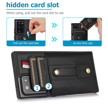 For Samsung Galaxy Note20 Ultra 5G / Note20 Ultra Cell Phone Case Anti-drop Kickstand Cover with Card Holder