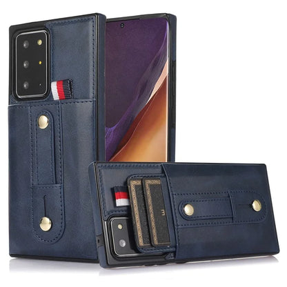 For Samsung Galaxy Note20 Ultra 5G / Note20 Ultra Cell Phone Case Anti-drop Kickstand Cover with Card Holder