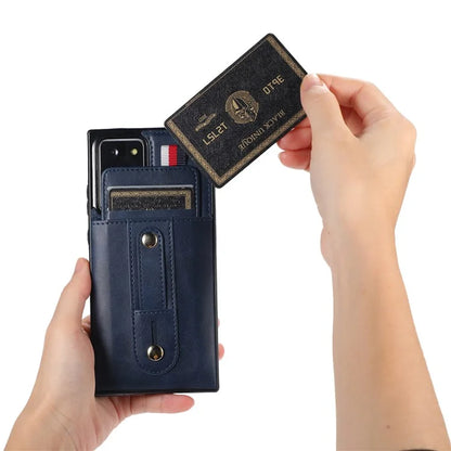 For Samsung Galaxy Note20 Ultra 5G / Note20 Ultra Cell Phone Case Anti-drop Kickstand Cover with Card Holder