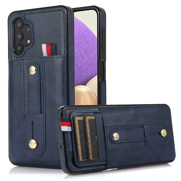 For Samsung Galaxy A53 5G Cell Phone Case PU Leather+TPU Back Cover with Hidden Card Holder