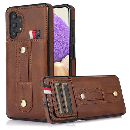 For Samsung Galaxy A53 5G Cell Phone Case PU Leather+TPU Back Cover with Hidden Card Holder