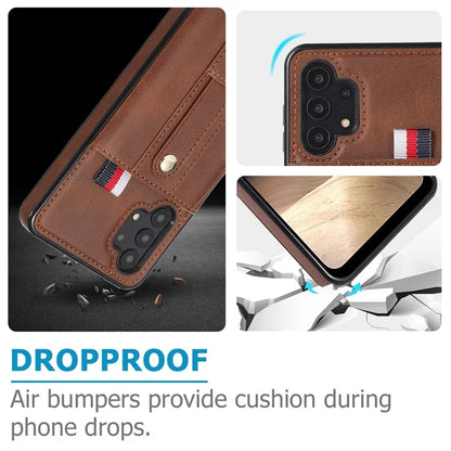 For Samsung Galaxy A53 5G Cell Phone Case PU Leather+TPU Back Cover with Hidden Card Holder
