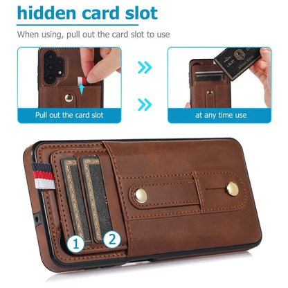 For Samsung Galaxy A53 5G Cell Phone Case PU Leather+TPU Back Cover with Hidden Card Holder