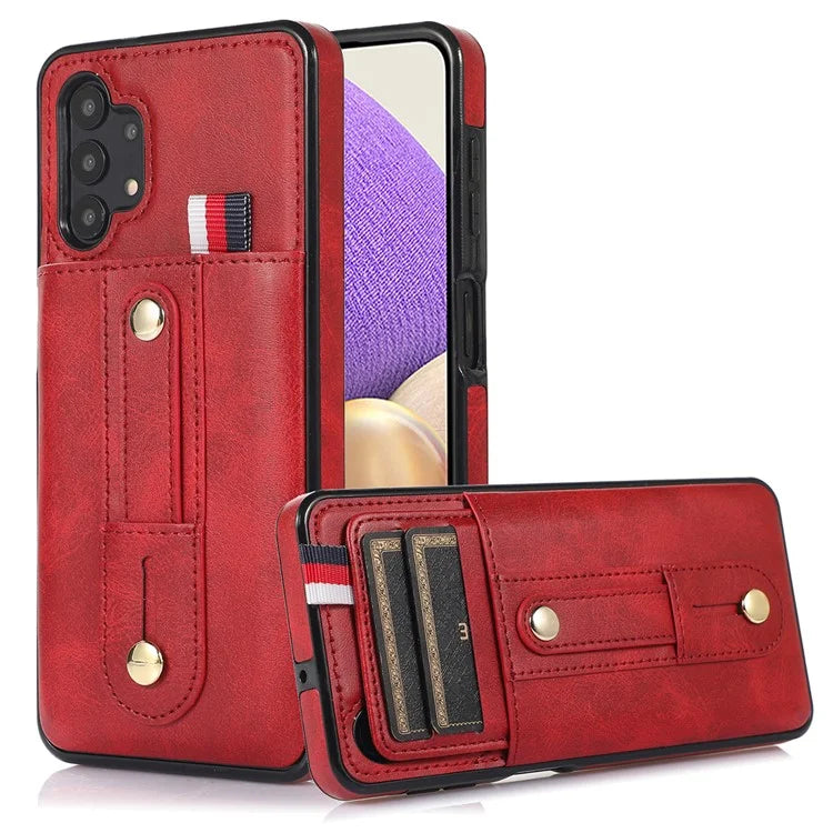 For Samsung Galaxy A53 5G Cell Phone Case PU Leather+TPU Back Cover with Hidden Card Holder