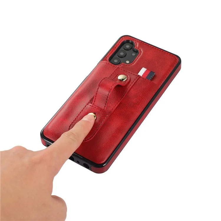 For Samsung Galaxy A53 5G Cell Phone Case PU Leather+TPU Back Cover with Hidden Card Holder