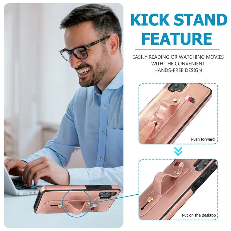 For Samsung Galaxy A52 4G / 5G / A52s 5G Phone Case PU Leather+TPU Cover with Card Slots