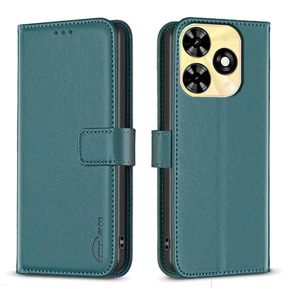 BINFEN COLOR BF17 For Transsion Infinix Smart 8 4G Leather Cover Viewing Stand Wallet Phone Case