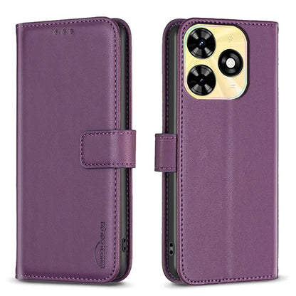 BINFEN COLOR BF17 For Transsion Infinix Smart 8 4G Leather Cover Viewing Stand Wallet Phone Case