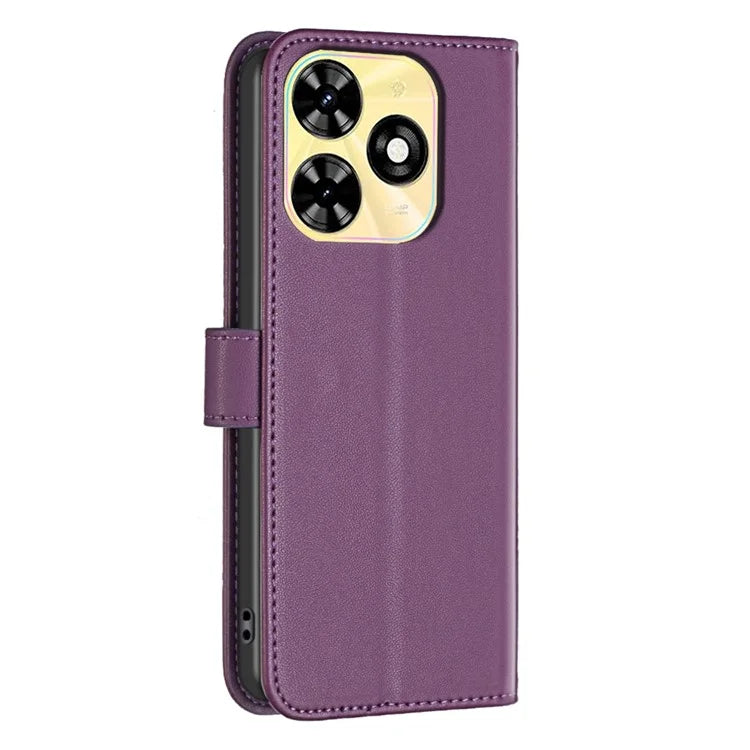 BINFEN COLOR BF17 For Transsion Infinix Smart 8 4G Leather Cover Viewing Stand Wallet Phone Case