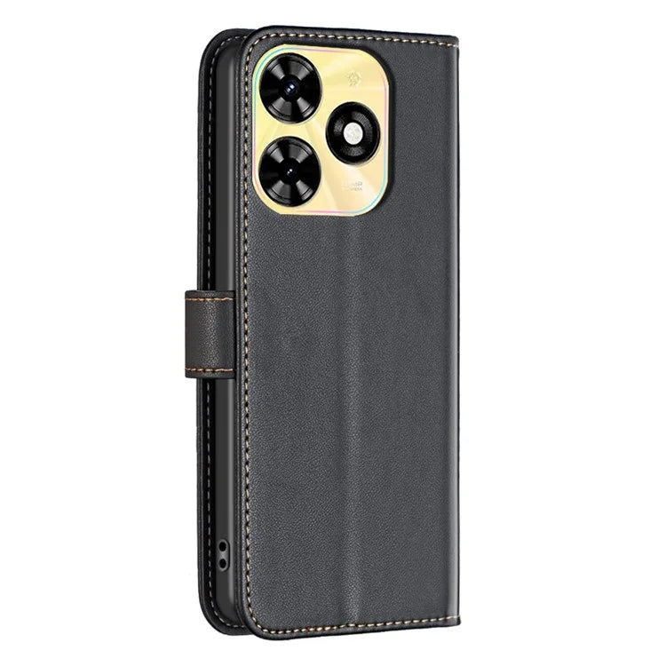 BINFEN COLOR BF17 For Transsion Infinix Smart 8 4G Leather Cover Viewing Stand Wallet Phone Case