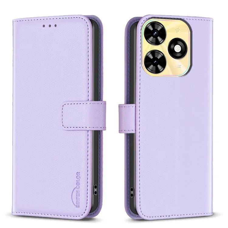 BINFEN COLOR BF17 For Transsion Infinix Smart 8 4G Leather Cover Viewing Stand Wallet Phone Case