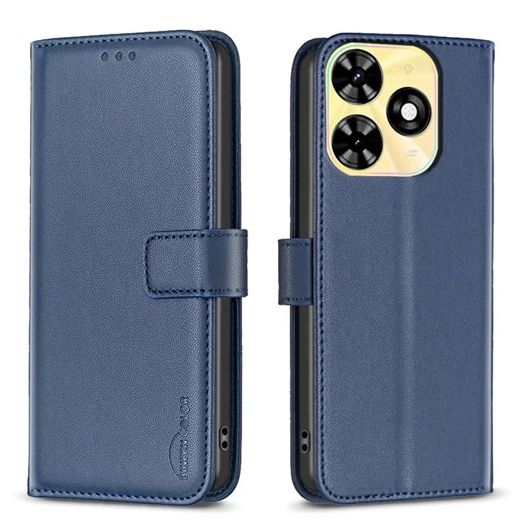 BINFEN COLOR BF17 For Transsion Infinix Smart 8 4G Leather Cover Viewing Stand Wallet Phone Case