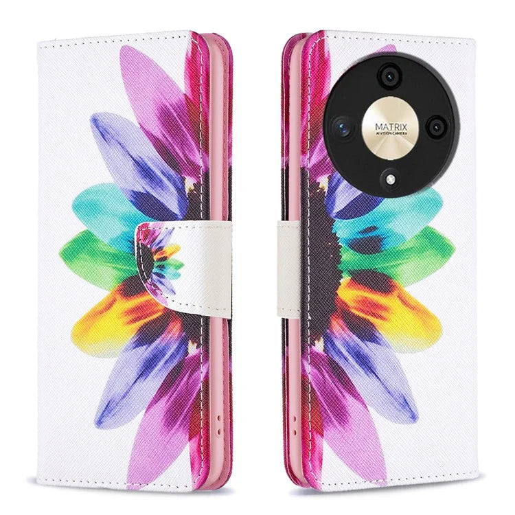 For Honor X9b 5G / Magic6 Lite 5G Case Wallet Pattern PU Leather Flip Phone Cover