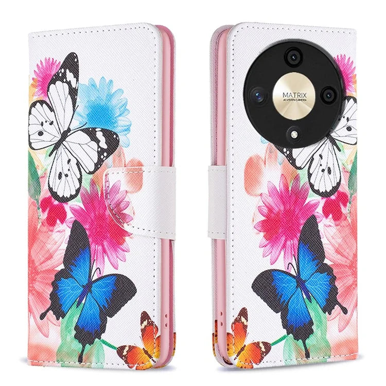 For Honor X9b 5G / Magic6 Lite 5G Case Wallet Pattern PU Leather Flip Phone Cover