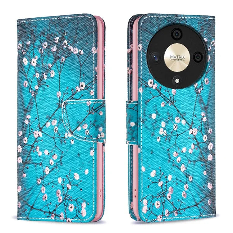 For Honor X9b 5G / Magic6 Lite 5G Case Wallet Pattern PU Leather Flip Phone Cover