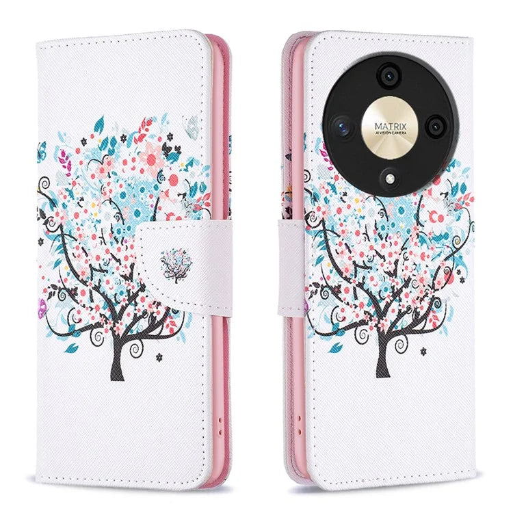 For Honor X9b 5G / Magic6 Lite 5G Case Wallet Pattern PU Leather Flip Phone Cover