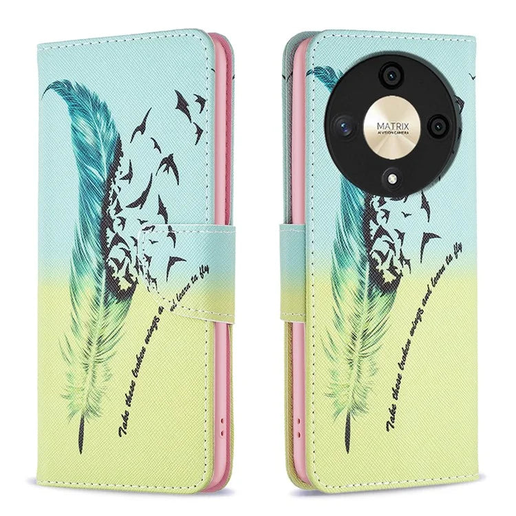 For Honor X9b 5G / Magic6 Lite 5G Case Wallet Pattern PU Leather Flip Phone Cover