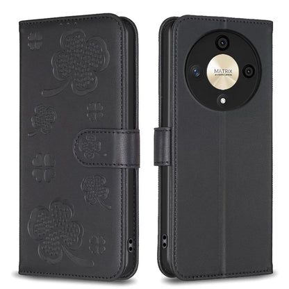 For Honor X9b 5G / Magic6 Lite 5G Case Wallet Leather Case Imprinted Clover Pattern