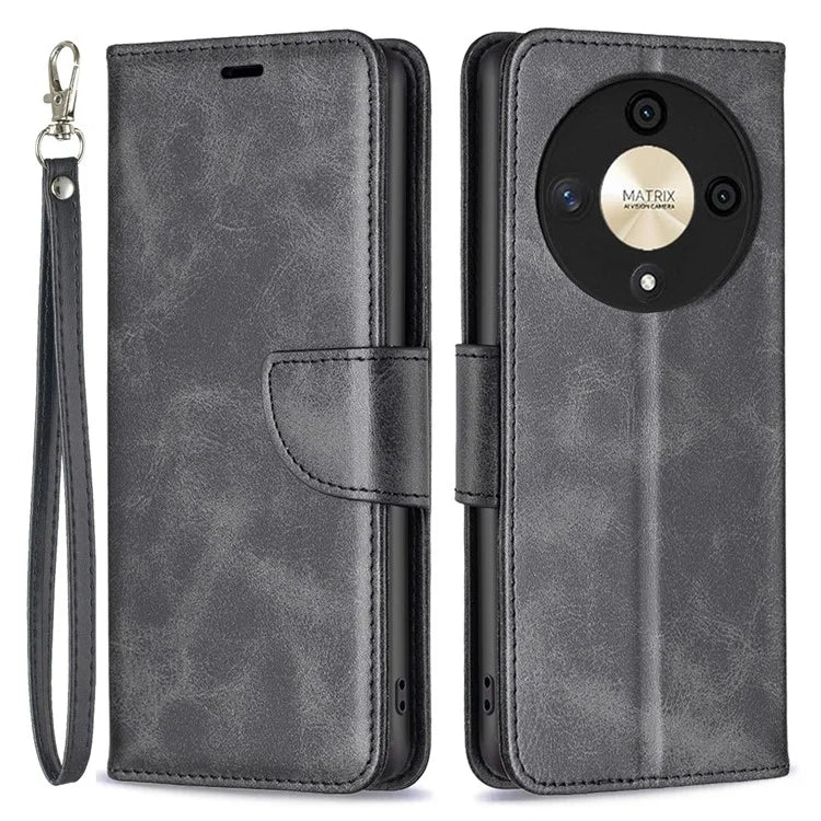 For Honor X9b 5G / Magic6 Lite 5G Case Solid Color Leather Wallet Phone Cover