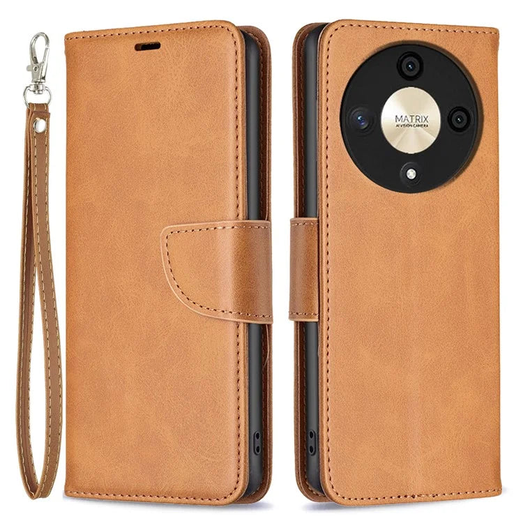 For Honor X9b 5G / Magic6 Lite 5G Case Solid Color Leather Wallet Phone Cover