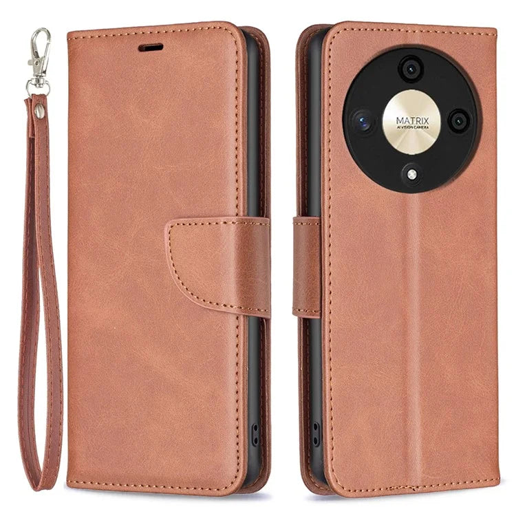 For Honor X9b 5G / Magic6 Lite 5G Case Solid Color Leather Wallet Phone Cover