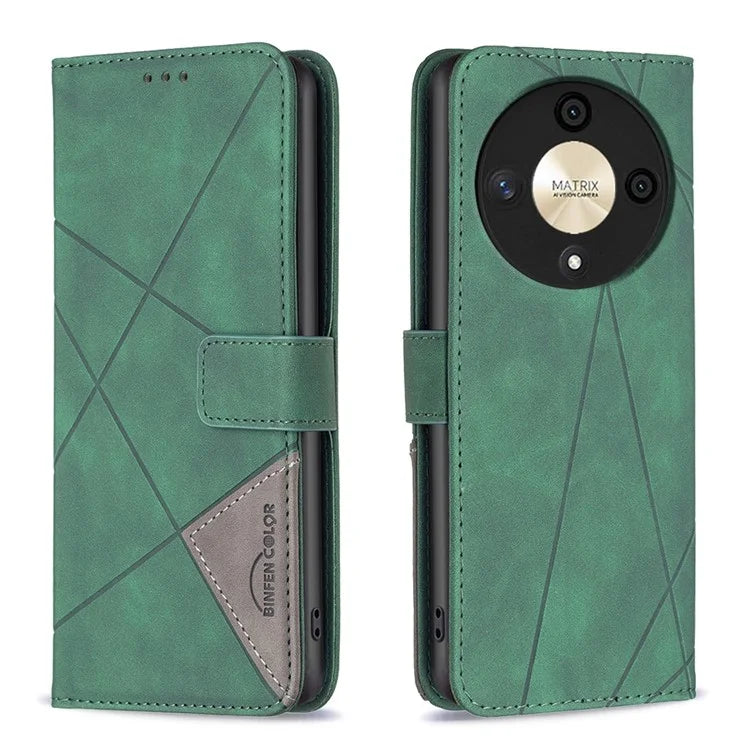 BINFEN COLOR BF05 For Honor X9b 5G / Magic6 Lite 5G Wallet Case Imprinted Leather Cover