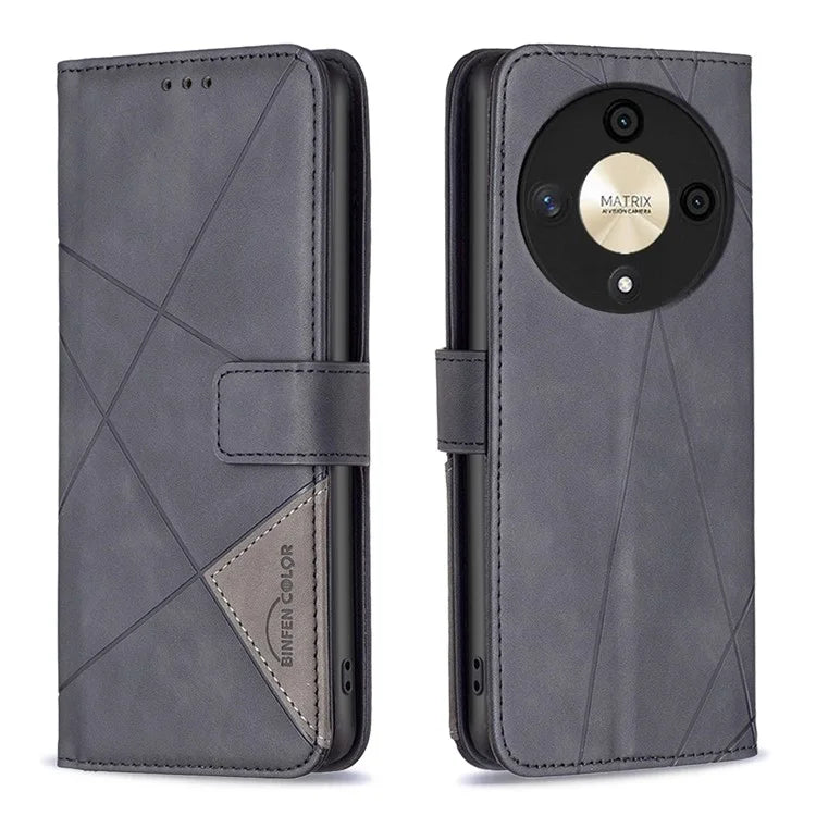 BINFEN COLOR BF05 For Honor X9b 5G / Magic6 Lite 5G Wallet Case Imprinted Leather Cover
