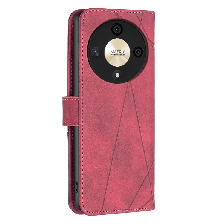 BINFEN COLOR BF05 For Honor X9b 5G / Magic6 Lite 5G Wallet Case Imprinted Leather Cover