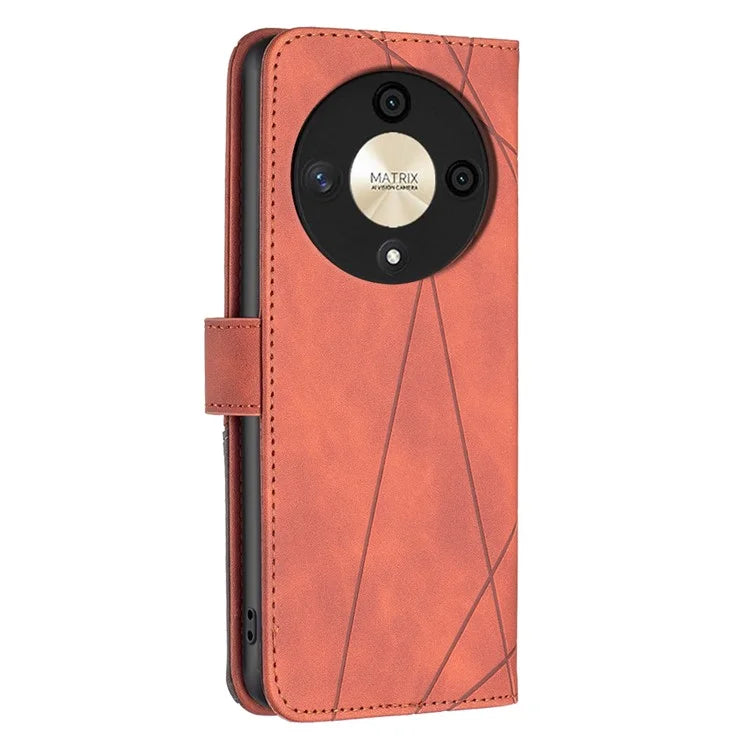 BINFEN COLOR BF05 For Honor X9b 5G / Magic6 Lite 5G Wallet Case Imprinted Leather Cover