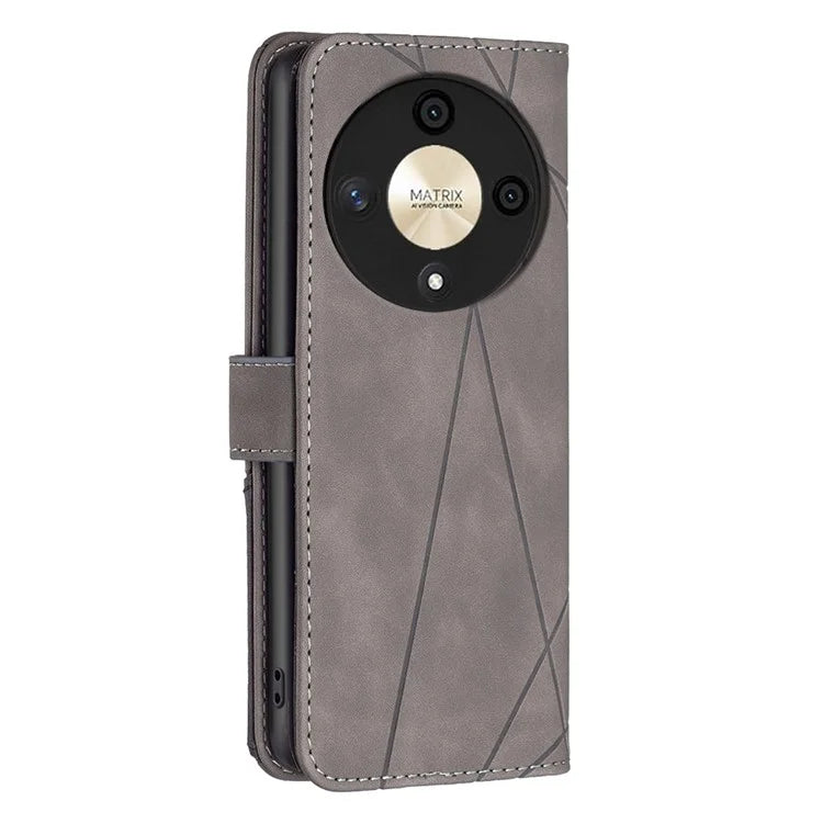 BINFEN COLOR BF05 For Honor X9b 5G / Magic6 Lite 5G Wallet Case Imprinted Leather Cover