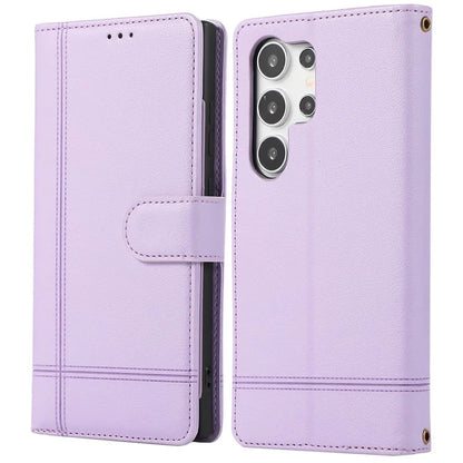 For Samsung Galaxy S24 Ultra Cell Phone Cases Folio Flip Leather Protection Cover with Mirror
