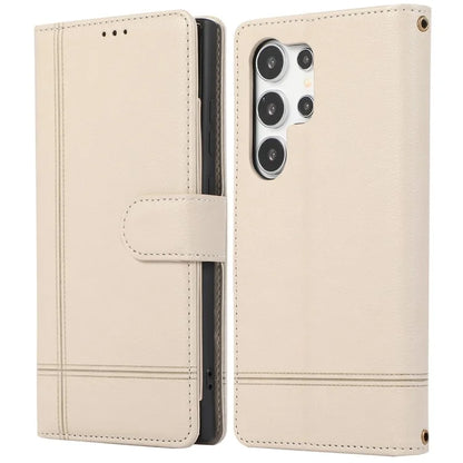 For Samsung Galaxy S24 Ultra Cell Phone Cases Folio Flip Leather Protection Cover with Mirror