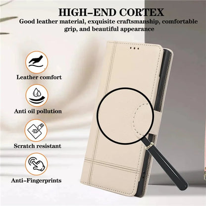 For Samsung Galaxy S24 Ultra Cell Phone Cases Folio Flip Leather Protection Cover with Mirror
