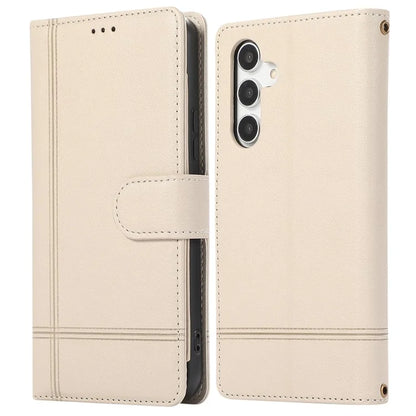 For Samsung Galaxy A54 5G Cell Phone Case Built-in Mirror PU Leather Wallet Stand Anti-drop Cover