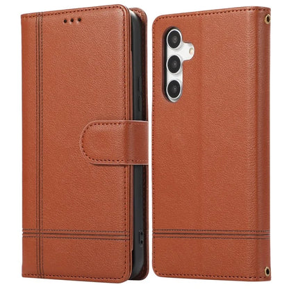 For Samsung Galaxy A54 5G Cell Phone Case Built-in Mirror PU Leather Wallet Stand Anti-drop Cover