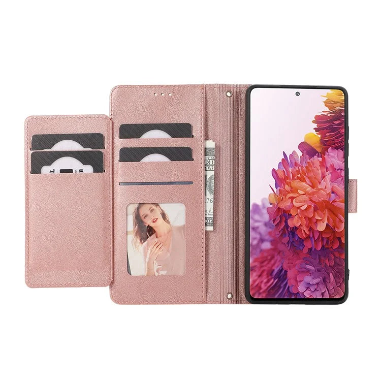 For Samsung Galaxy S20 FE 4G / S20 FE 5G / S20 Lite / S20 FE 2022 Case Leather Wallet Phone Cover with Mirror