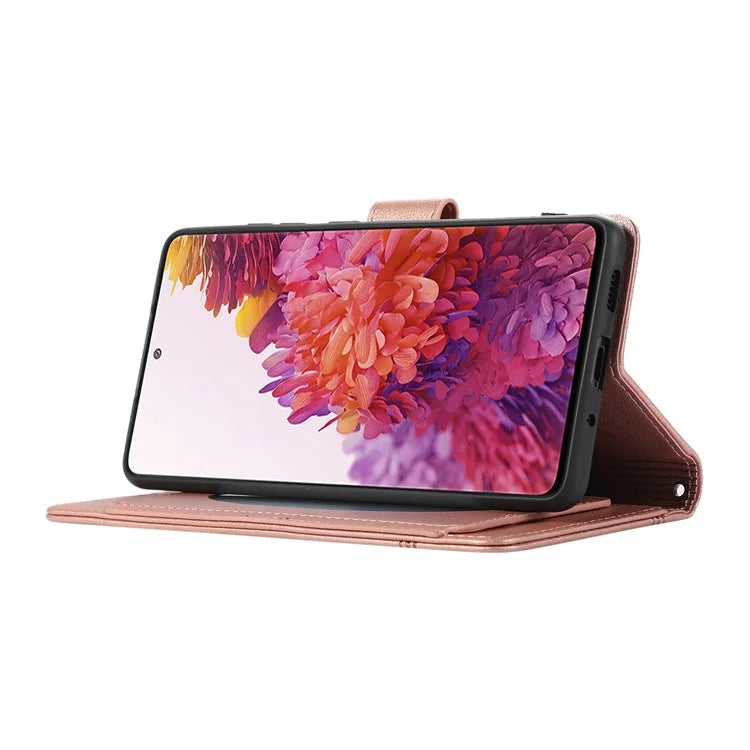 For Samsung Galaxy S20 FE 4G / S20 FE 5G / S20 Lite / S20 FE 2022 Case Leather Wallet Phone Cover with Mirror