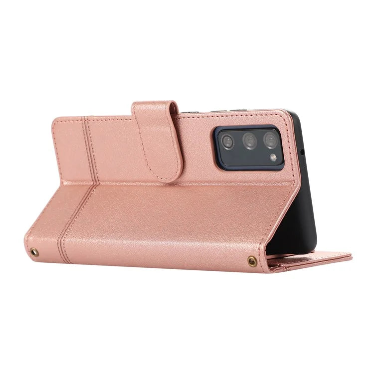 For Samsung Galaxy S20 FE 4G / S20 FE 5G / S20 Lite / S20 FE 2022 Case Leather Wallet Phone Cover with Mirror
