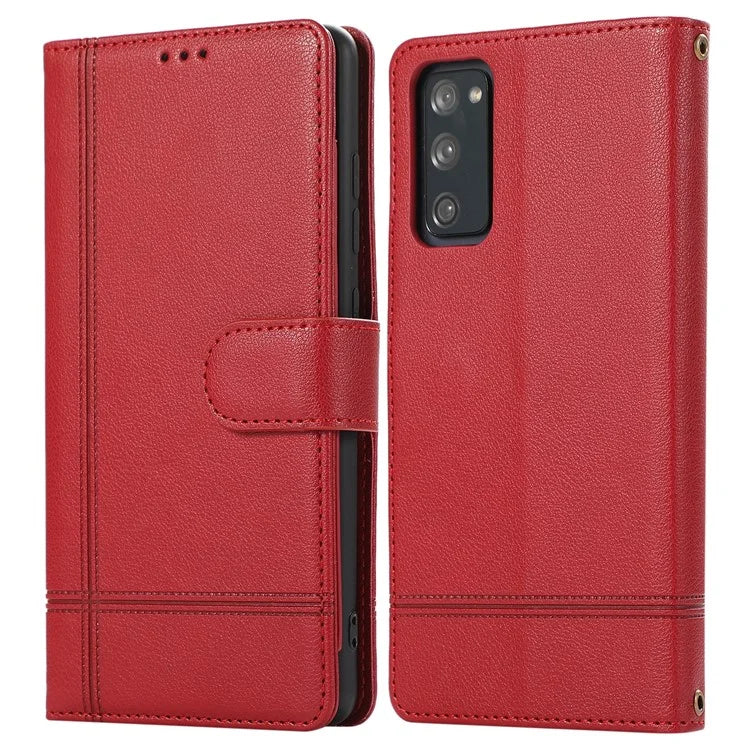For Samsung Galaxy S20 FE 4G / S20 FE 5G / S20 Lite / S20 FE 2022 Case Leather Wallet Phone Cover with Mirror